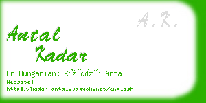 antal kadar business card